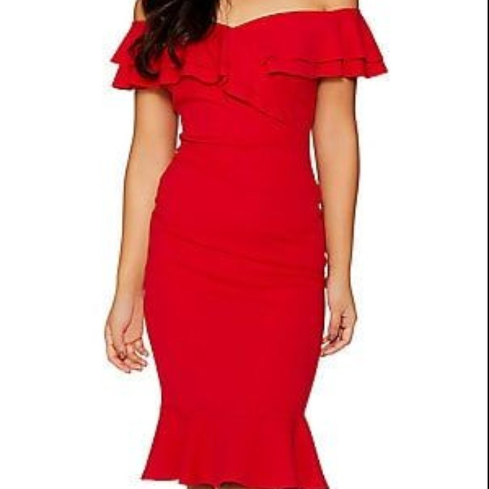 Quiz Bardot off the shoulder dress